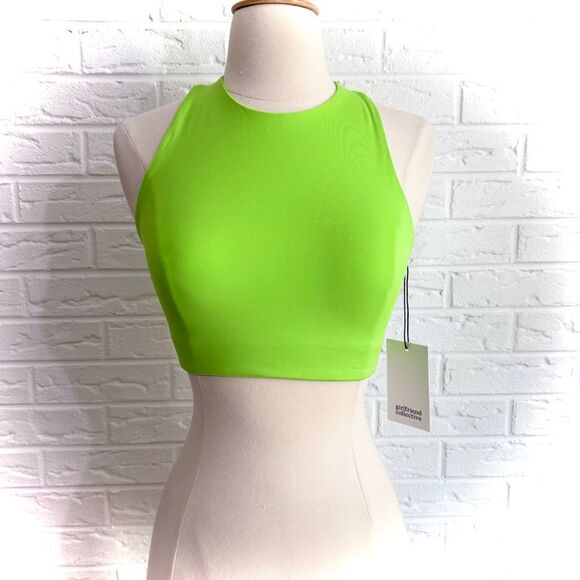 NWT Girlfriend Collective Green Dylan Sport Bra Key Lime Size XS - Picture 1 of 6